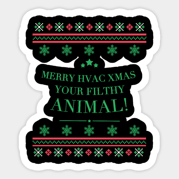 Merry Hvac Xmas Filthy Animal Sticker by The Hvac Gang